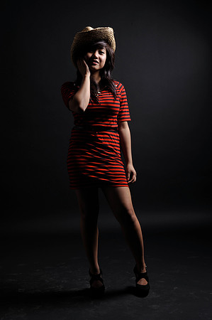 red dress