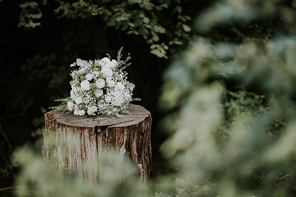 Floral arrangements at Canada Lake wedding