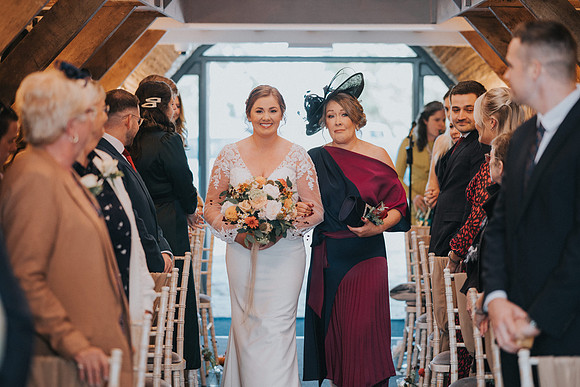 Wedding guests enjoying the day