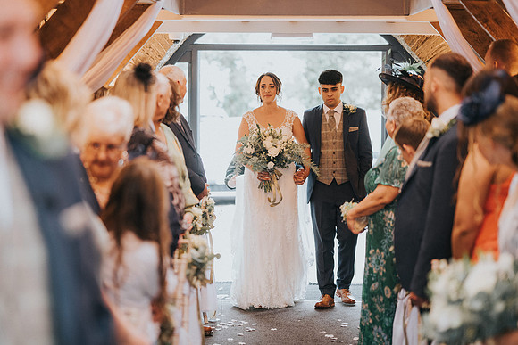Romantic wedding kiss by One Vision Photography