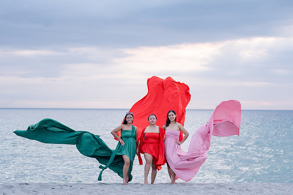 Portrait Flying Dress Photoshoot in South Wales