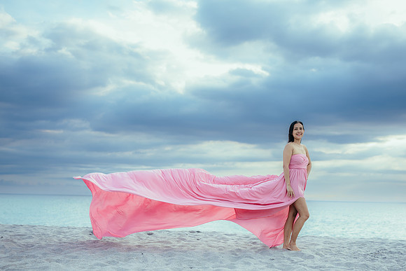 Portrait Flying Dress photography in South Wales