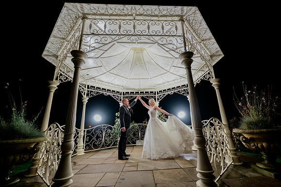 Outdoor wedding ceremony in South Wales