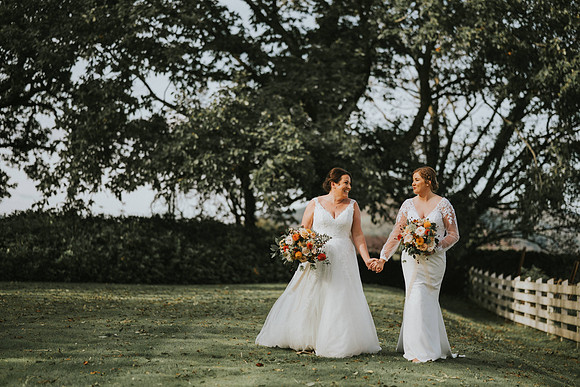 Happy wedding guests