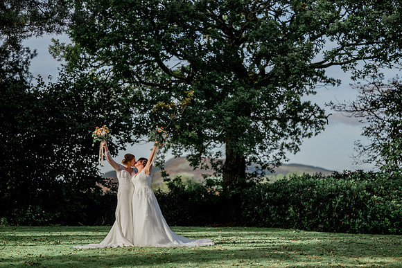 Wedding dance at Llechwen Hall