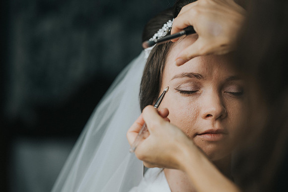 Laura's radiant bridal makeup look.
