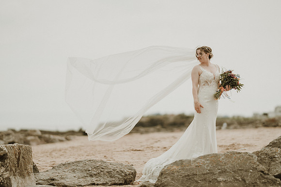 Rosie in her beautiful wedding dress
