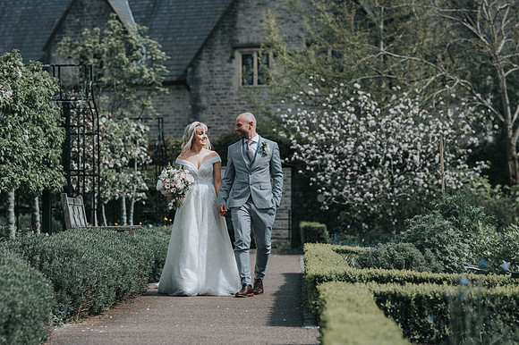 Bride and Groom Walking